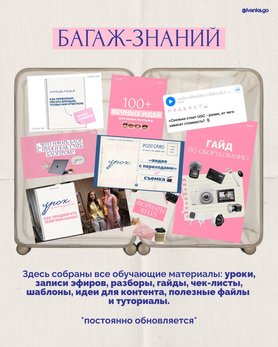 Слайд программы Content Trip